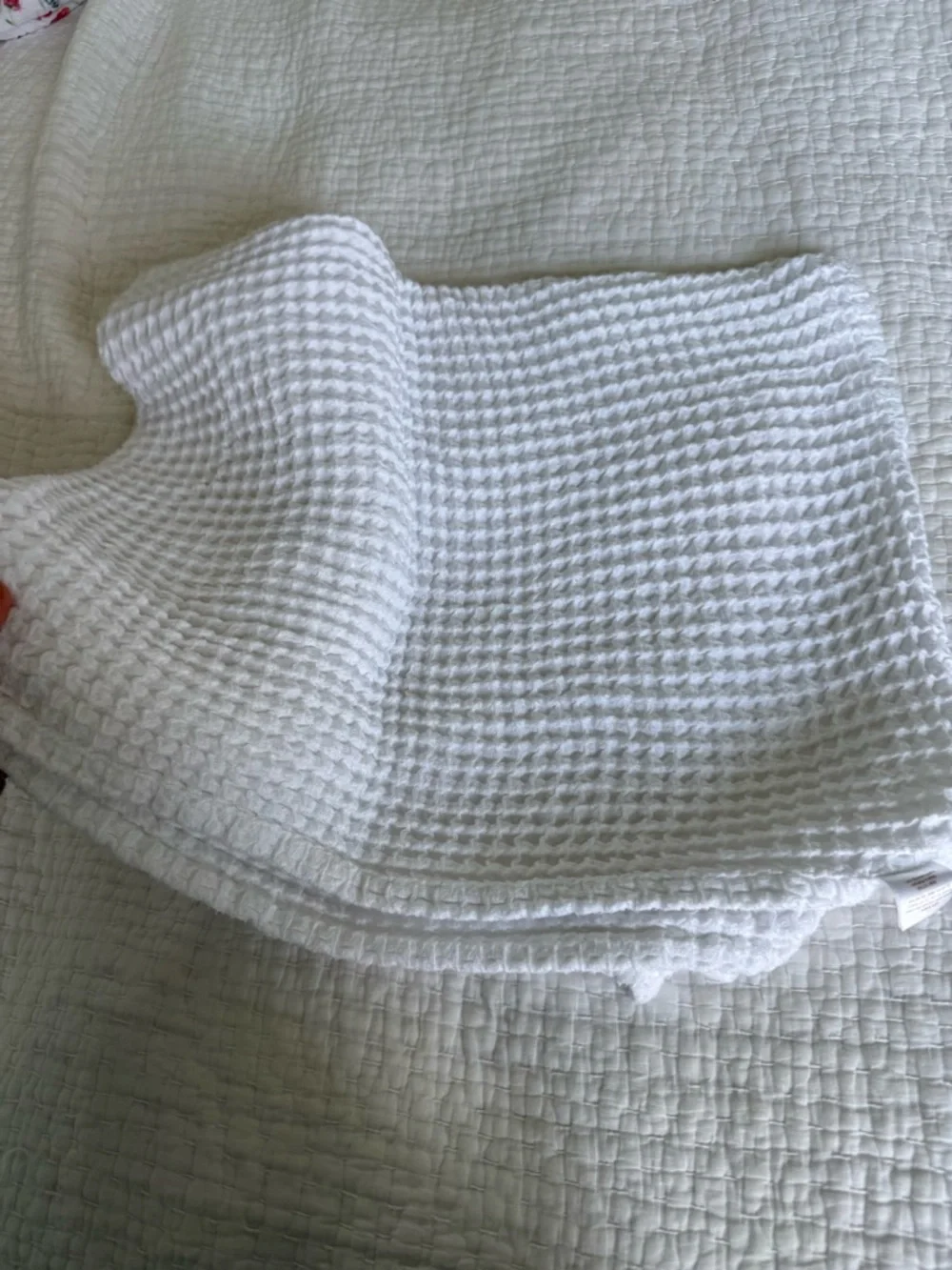 White Waffle Knit Baby Blanket - Kids Accessories